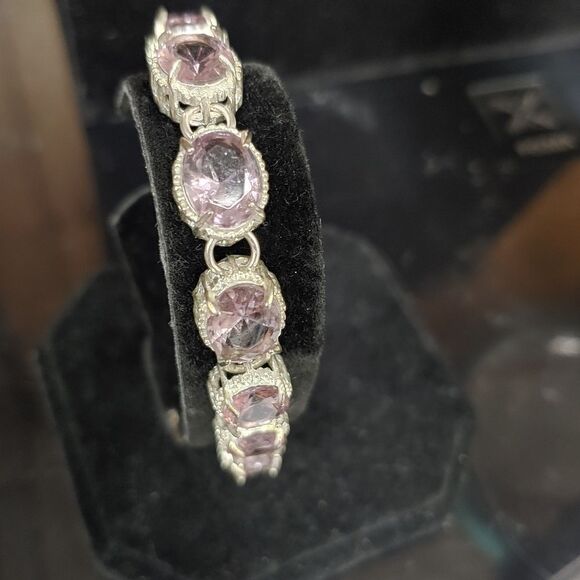 Silver plated purple bracelet - Picture 5 of 6